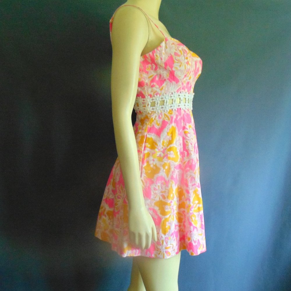 Lilly Pulitzer Pink and Yellow Floral Mini Dress - Picture 7 of 9